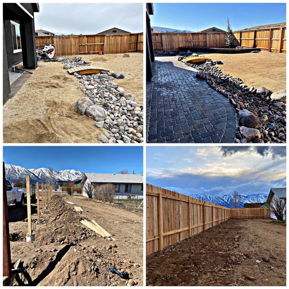 Paver Installation Fence Building